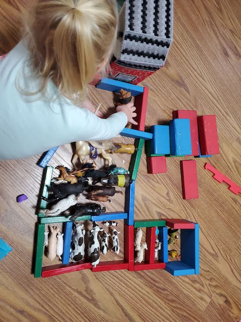 Encourage your child's imagination and critical thinking by letting them create a zoo! This sorting animals activity is super simple and tons of fun!