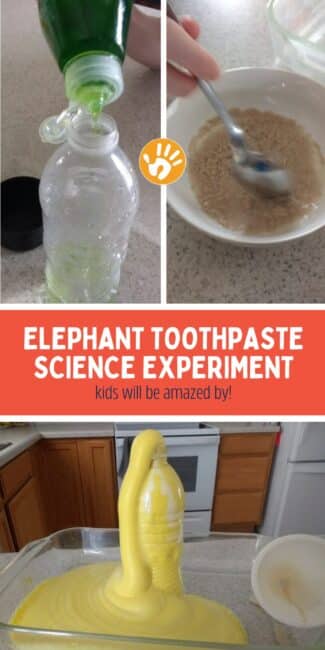 Elephant's toothpaste science experiment for kids!