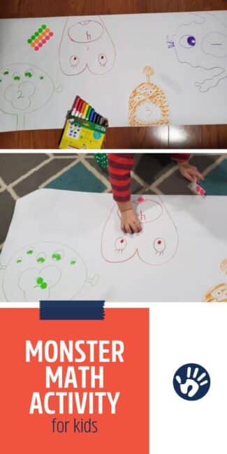 This monster math activity is great for building number recognition and using one-to-one correspondence (counting one item per number) as you feed monsters with stickers!