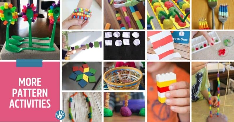 Patterns are an importing concept to teach preschoolers, so we have gathered a bunch of pattern activity ideas just for you to do at home!