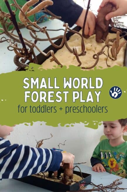 Bring twigs inside and add to play dough for a small world forest