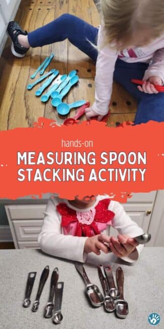 A fun and easy way for your toddlers and preschoolers to practice the concept of larger and smaller than using Montessori style nesting and stacking right in the kitchen! 