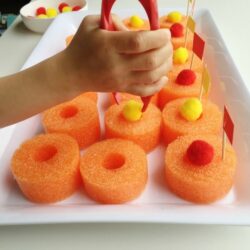 Hands On As We Grow - Pool Noodle Fine Motor Tray