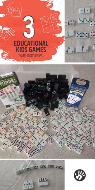 Grab domino tiles and your children and try out 3 fun learning math games at home with these hands on activity ideas using only dominoes.