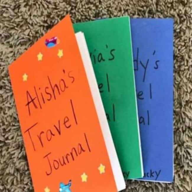Make DIY travel journals with materials you already have at home!