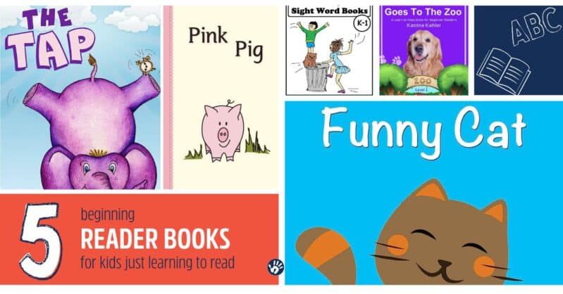 5 super simple books for kids just starting to read full of sight words and simple words for beginners who are just starting to learn how to read.
