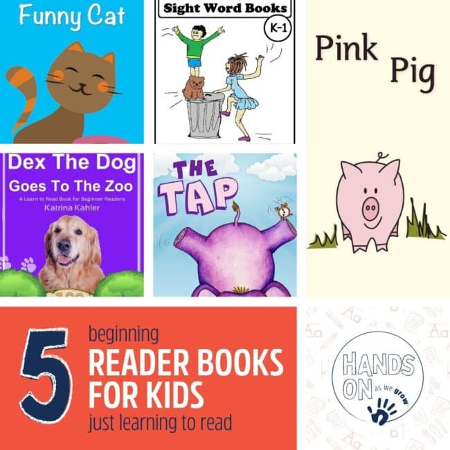 When kids just begin to read, keep it super simple. These easy beginning reader books are a great place to start because of sight words and easy phonics.