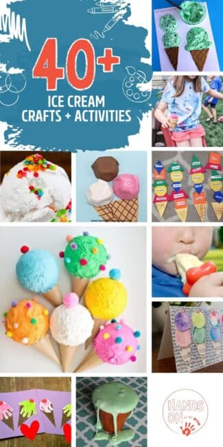 40+ Cool as can be ice cream crafts and activities for toddlers and preschoolers to enjoy from sensory, to learning, to experiments, and more!