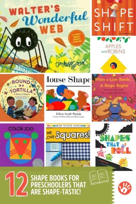 12 Shape Books for Preschoolers that are absolutely shape-tastic! Learn all about shapes with these books!