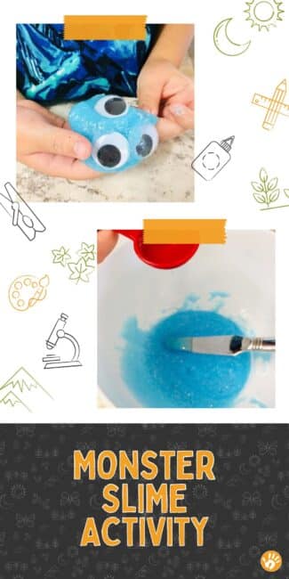 Learn how to make this easy monster slime for Halloween! With just a few ingredient you can whip up this squishy, stretchy slime in minutes!