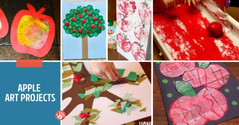 Apple Art Projects for Back to School Season activities for kids to make at home or in the classroom this fall.