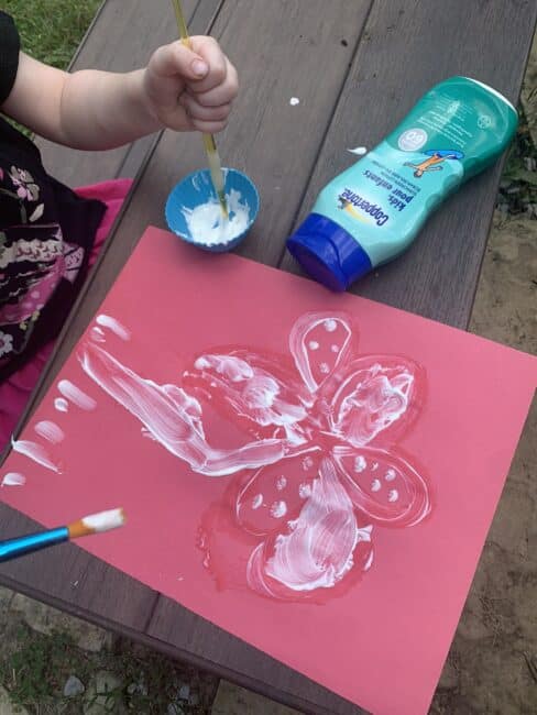 Paint with sunscreen on dark construction paper and see how it protects the paper from UV rays from the sun. Perfect backyard science experiment.