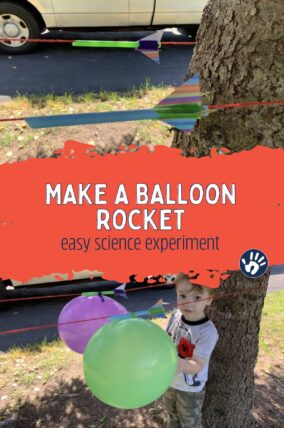 This is a super simple science experiment with balloon rockets for kids. Teach them about Newton’s third law of motion or simply have some fun!