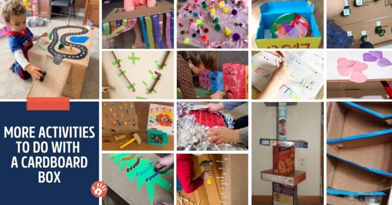Rescue some cardboard boxes from the recycle bin and try one of these simple crafts or activities today! So many simple ideas to try at home!