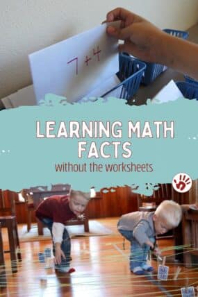 Learning math facts without the worksheets- and these are fun!