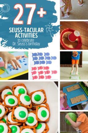 Easy and exciting Dr. Seuss themed activities for toddlers and preschoolers to do at home just in time to celebrate his birthday on March 2!