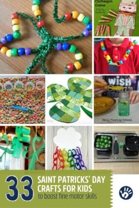 Check out these super fun St. Patrick's Day crafts for kids that are also fun fine motor activities!