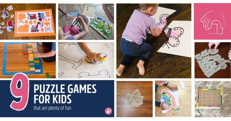 If your kids love puzzles then they will love these 9 puzzle games and learning activities that are simple to prep and fun to play at home.