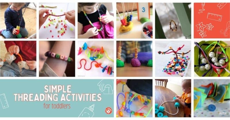 Toddler threading activities are fantastic fine motor activities. What is threading even? Find out! Plus, lots of threading activities for toddlers.