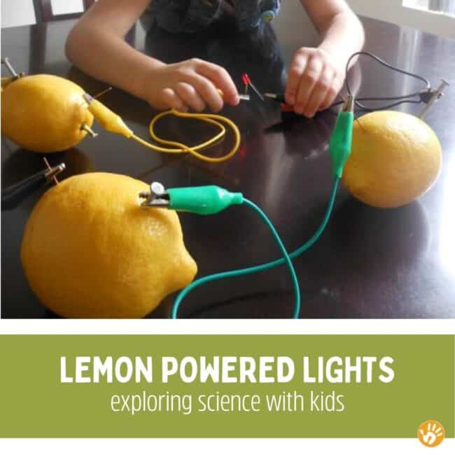Lemon powered lights -- exploring science with kids