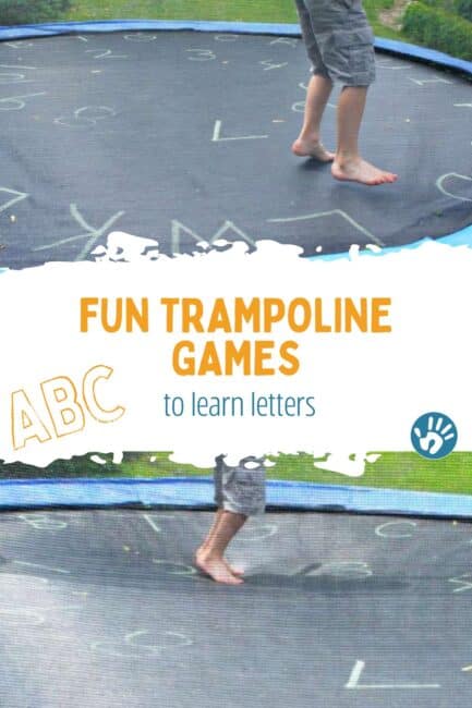 Fun trampoline games to learn letters
