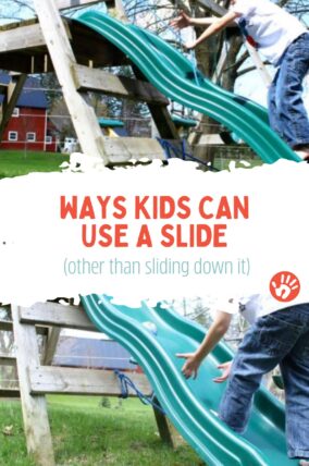 Fun ways kids can use a slide -- other than just sliding down it.