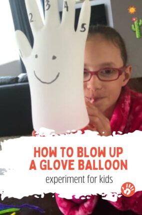 Turn a rubber glove into a super simple and funny balloon activity! Bonus, blowing activities actually improve speech skills for kids!