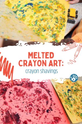 Use up old crayons by making melted crayon art with the shavings! Make fun designs from different color schemes!