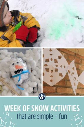 week of simple winter snow activities