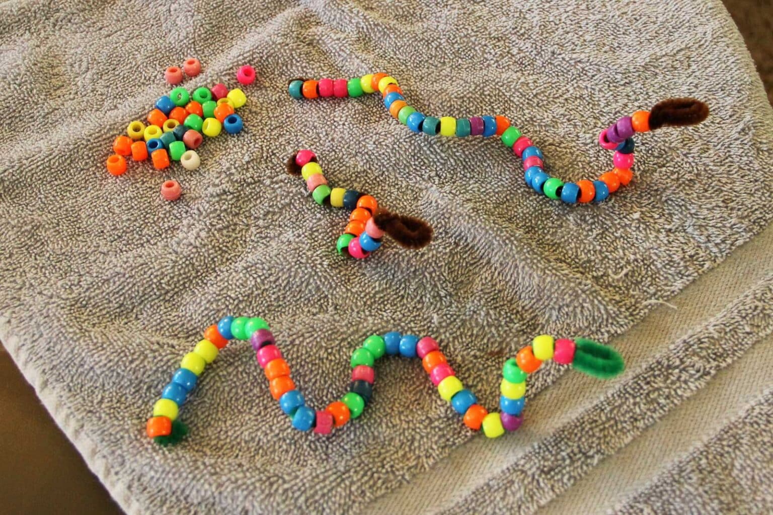 Beaded Pipe Cleaner Snakes - Hands On As We Grow®