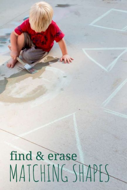 Toddler activity to find and erase the matching shapes