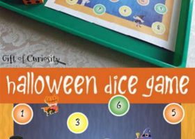 Halloween dice game for preschoolers