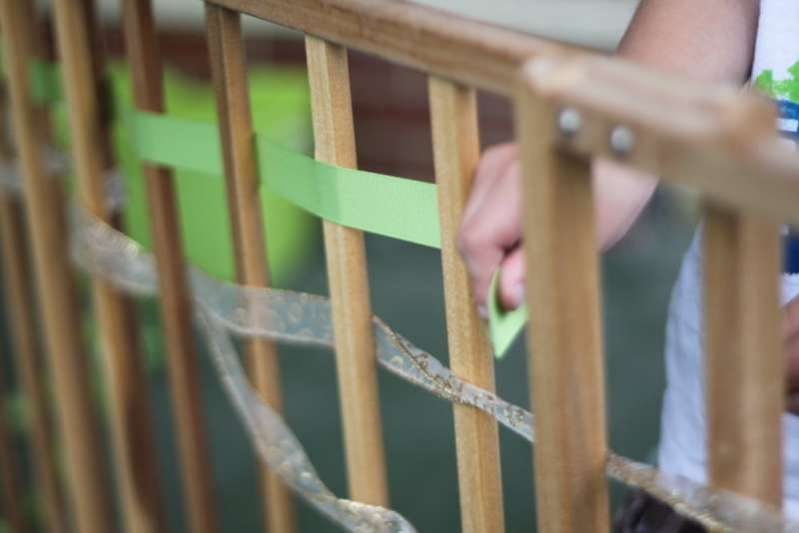 Weaving activity idea to improve child's fine motor skills