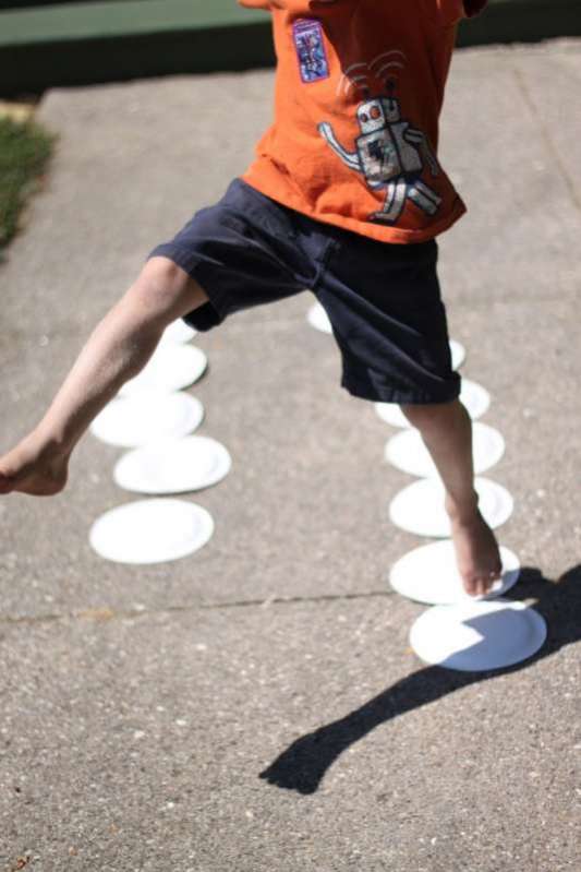 Hop! Skip! Jump! with Paper Plates