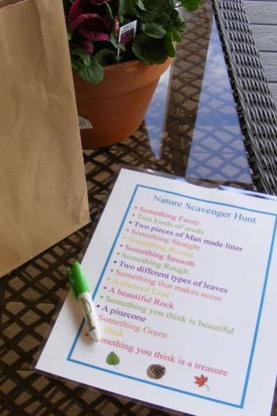 Free Printable for an Outdoor Scavenger Hunt for Kids