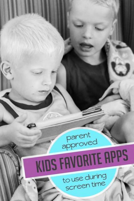 Kids favorite apps to use during screen time