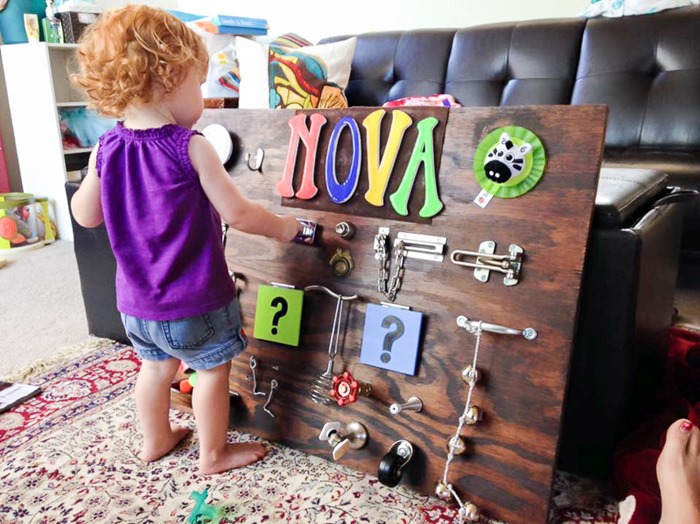 How to Make a Toddler Busy Board that Really Entertains