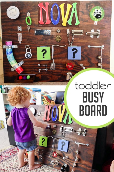 How To Build a DIY Toddler Busy Board - Home Improvement Projects