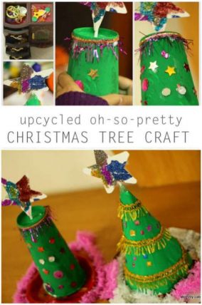 upcycled christmas tree craft