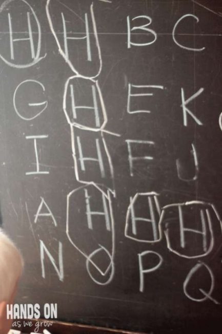 Toddler Chalkboard Maze for Learning Letters