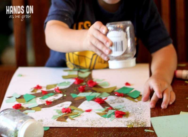 Craft a festive apple tree as one of your fun back to school activities!