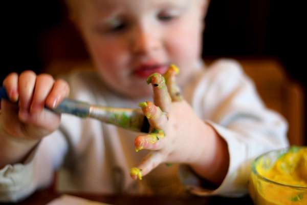 Baby safe paint! A edible paint for babies to explore