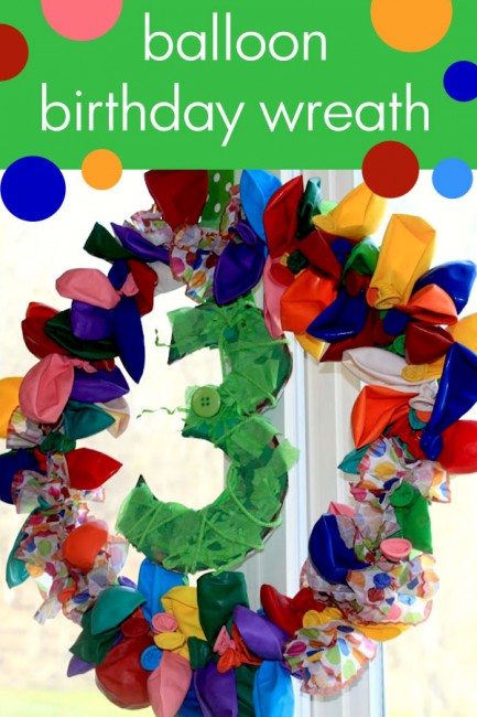 Make a balloon birthday wreath with their age