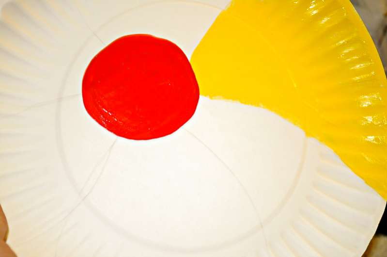 How to make paper plate beach ball craft for kids