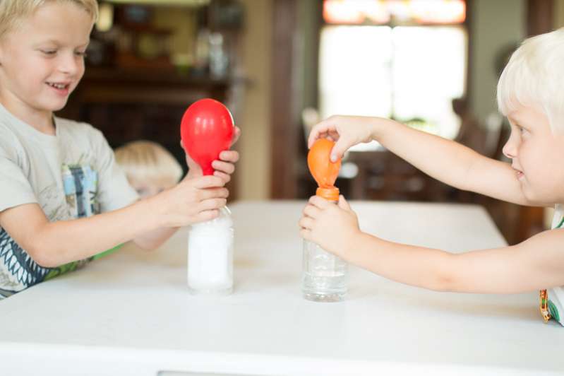 Blowing up a balloon with baking soda and vinegar - gotta try this one.