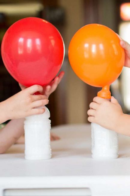 Gotta try blowing up a balloon with baking soda and vinegar - kids will love this.