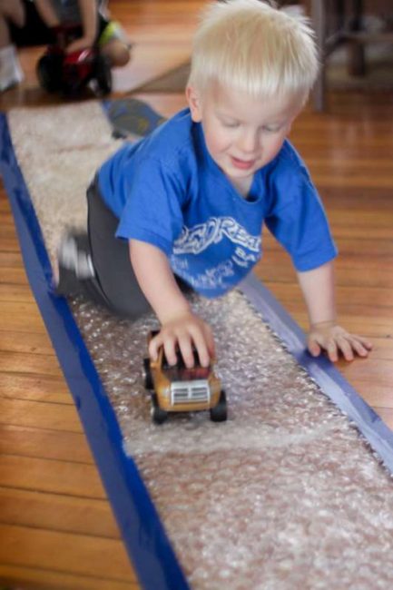 Bubble wrap runway