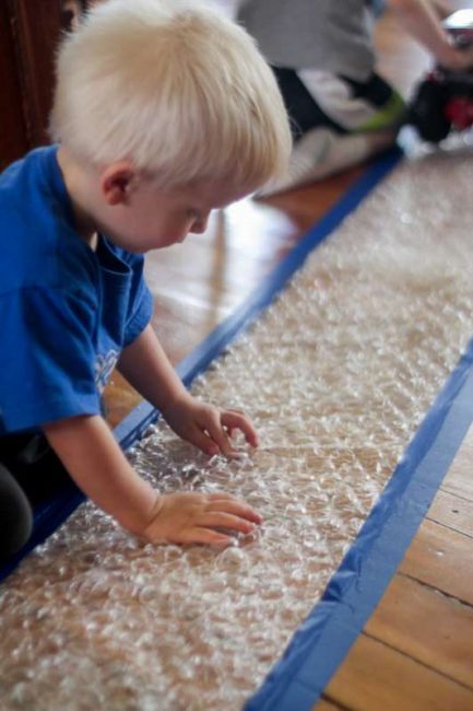 Bubble wrap runway