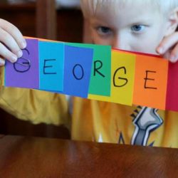 Learn to spell your name and make a rainbow!