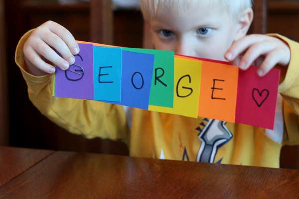 Learn to spell your name and make a rainbow!